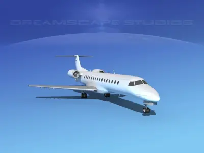 Embraer ERJ-140 Unmarked 1 3D model