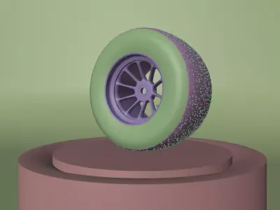 F1 Reifen Formel 1 - Reifen - Rad - Pirel 3D-Modell - Raintire 3D model