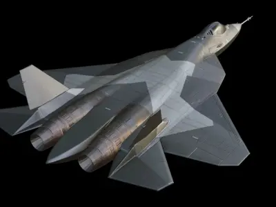 Sukhoi Su-57 Low-poly 3D model
