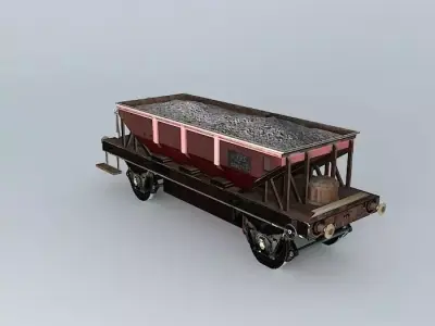 Eco Rail Track Hopper Dummy Old Steam Days Free 3D model