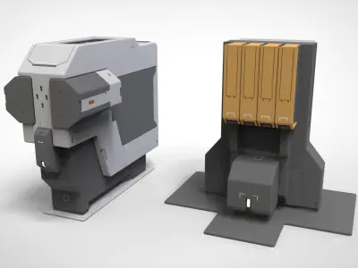 sci-fi Architecture kitbash 44 3D model