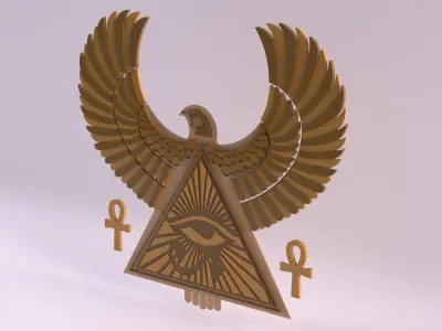 Egyptian Symbols - 036 Low-poly 3D model