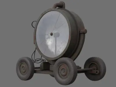 Searchlight 1B Low-poly 3D model