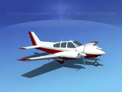 Beechcraft B55 Baron V18 3D model