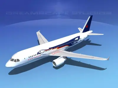  Airbus A320 LP Canada Eagle Low-poly 3D model