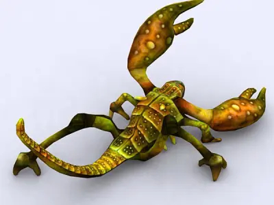 Scorpid monster Low-poly 3D model