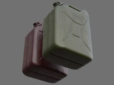 Fuel Can 3A Low-poly 3D model