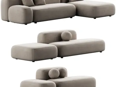 475 cloud modular sofa ribbl by divan ru part 1 3D model