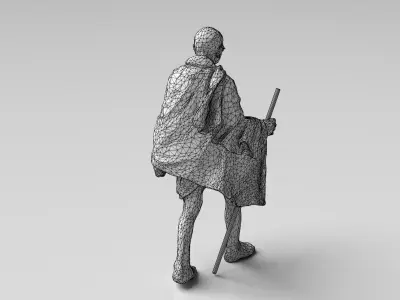 Mahatma Gandhi - Statue 3D model