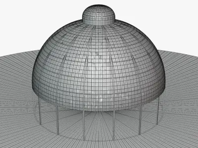 Dome glass buildings 3D Model Collection