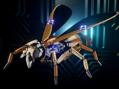 Wasp robot 3D model