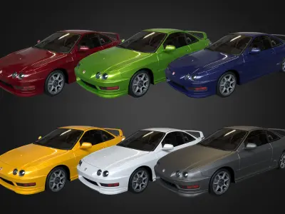 Acura Integra 2001 Free low-poly 3D model