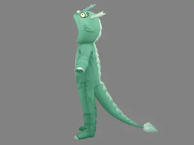 Cartoon loong costume - Chinese dragon Low-poly 3D model