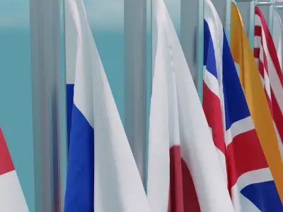 Animated Flag 3D model