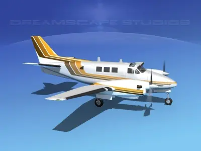 Beechcraft King Air C90 V08 3D model