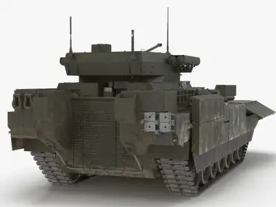 T-15 Armata Green Dirt No Logo Low-poly 3D model