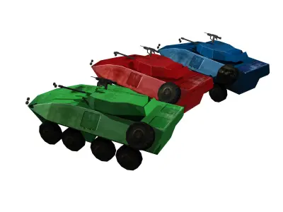 Fun Military APC combat vehicles Low-poly 3D model