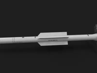 r77 air to air missile Low-poly 3D model