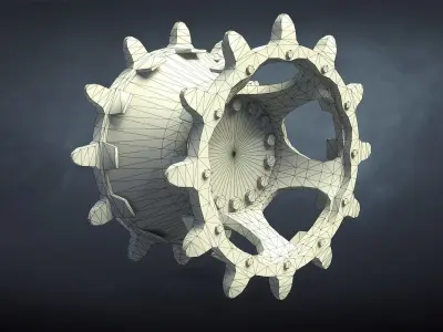 M2 Bradley and M270 MLRS Wheels Set Low-poly 3D model