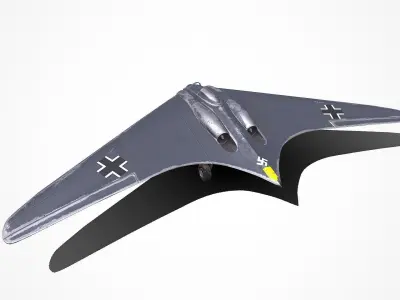 Horten Ho 229 German Fighter Jet Low-poly 3D model