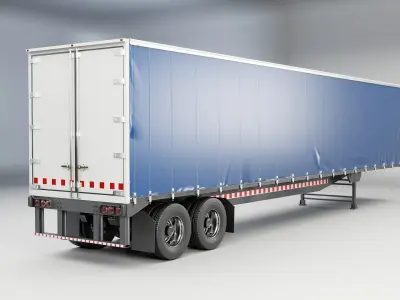 US Generic Truck and Trailers Collection 3D model