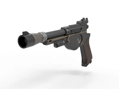 Blaster pistol from The Mandalorian TV series 3D model