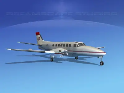 Beechcraft B99 Georgia Executive 3D model