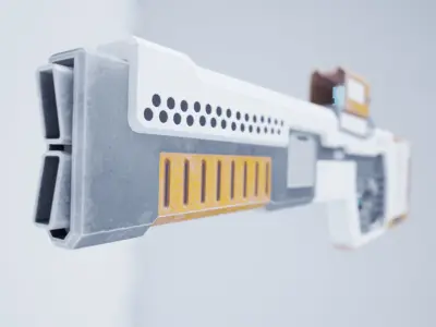 SciFi Guns Pack Low-poly 3D model