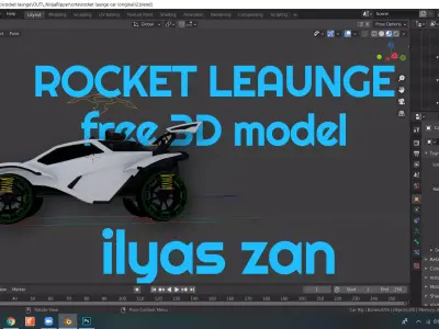 rocket league 3D model original FREE Octane Free low-poly 3D model