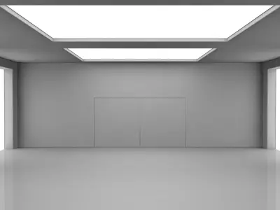 Empty Modern Warehouse 3D model