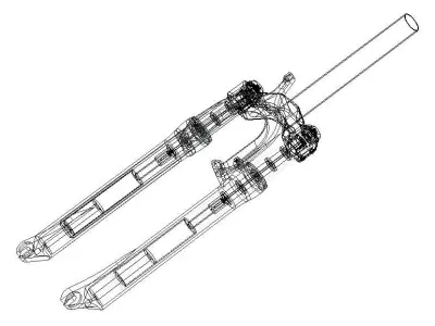Front Suspension Fork for Bike 20 inch 3D model