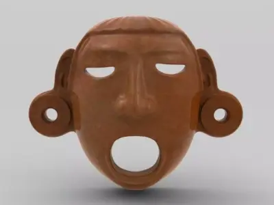 Aztec Mask Xipe-Totec 3D model