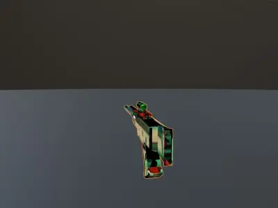 Space Shootgun Low Poly Free low-poly 3D model