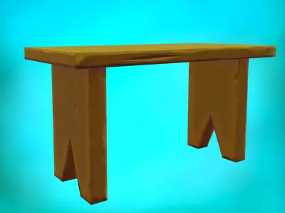 Outdoor Bench Free low-poly 3D model