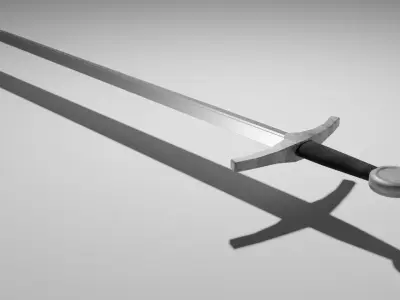 knight sword Free low-poly 3D model