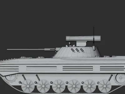 BMP-2 armoured tank Free 3D model