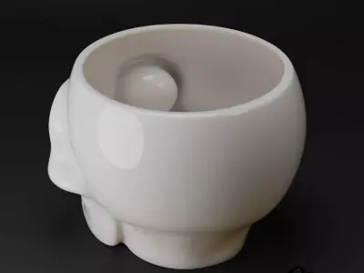 Cute Skull Planter - Gothic Skull Plant Pot 3D print model