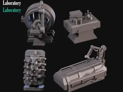 Laboratory 3D print model