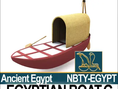 Ancient Egypt Boat G 3D model