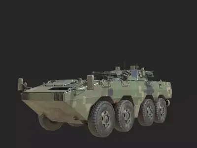4 coatings of PLA Army ZBL09 ZBL-09 Infantry Fighting Vehicle Low-poly 3D model