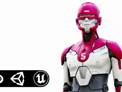 HUMANOID ORPHEUS-G  Rigged for Unreal Engine - Unity - MIXAMO  3D model
