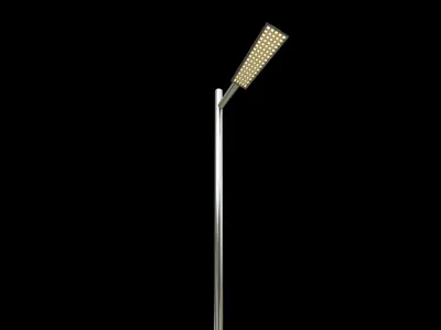 Realistic Street Lamp Post 3D Model Free low-poly 3D model