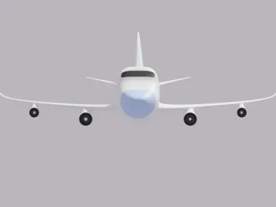 Boeing 747 Low-poly 3D model