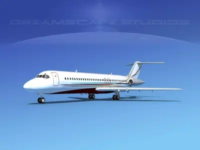 Douglas DC-9-30 Corporate 4 3D model