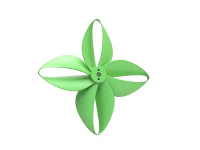 Toroidal drone propeller - 4 blades 3D print model