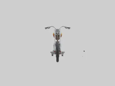 Custom Chopper Motorcycle model Low-poly 3D model