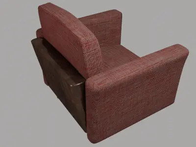 Retro armchair  Free low-poly 3D model