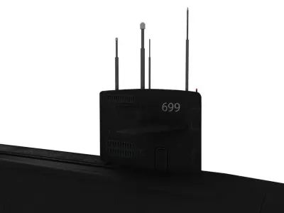 USS Jacksonville SSN-699 Low-poly 3D model