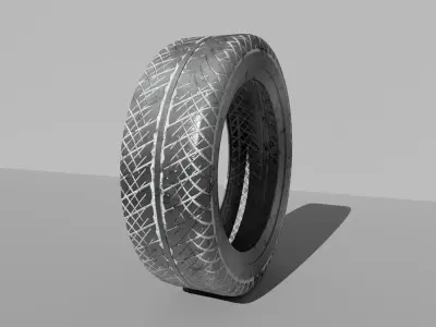 FROZEN TYRE Low-poly 3D model