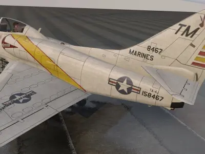 Douglas TA-4K Skyhawk 3D model